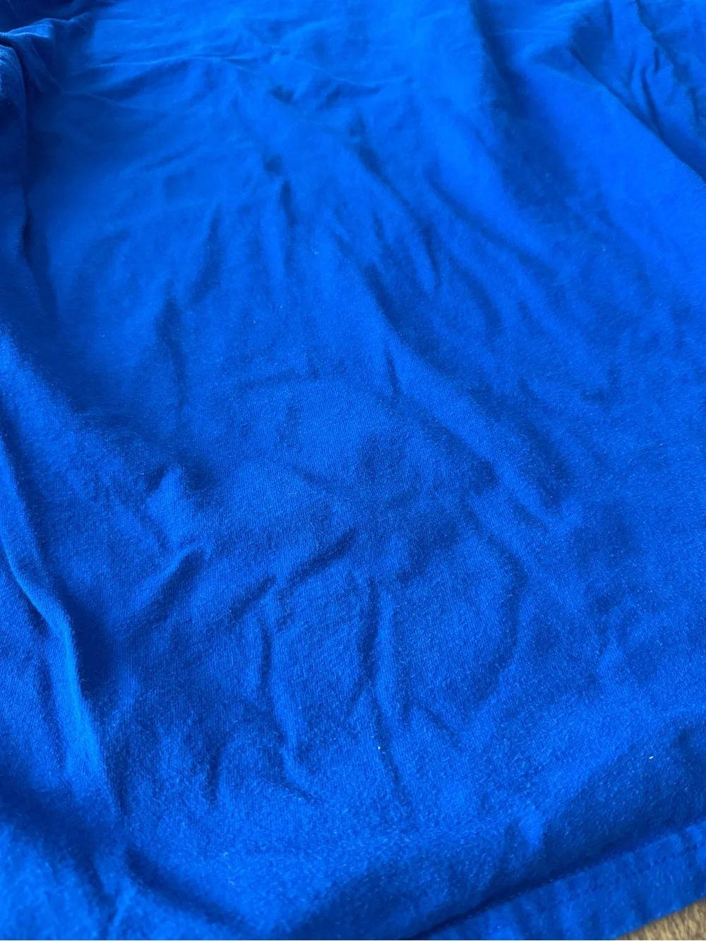adidas Royal Blue Long-Sleeve Graphic Tee with Red Accents